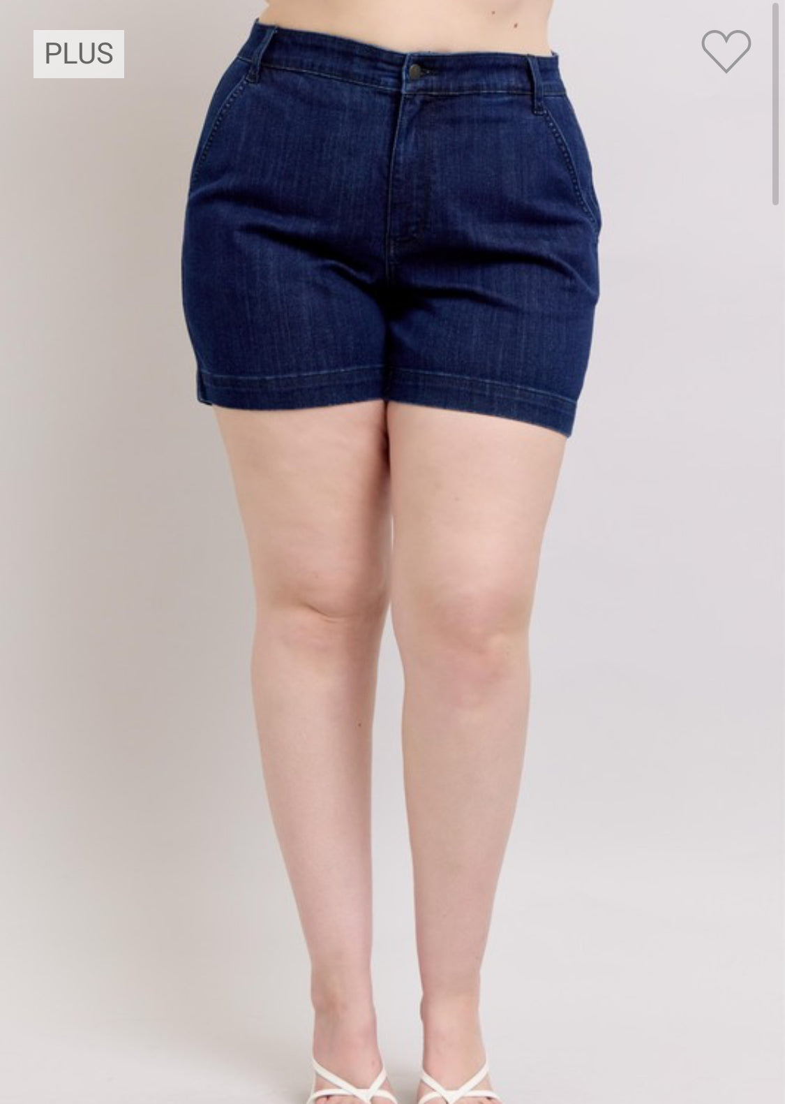 Plus Denim trouser shorts