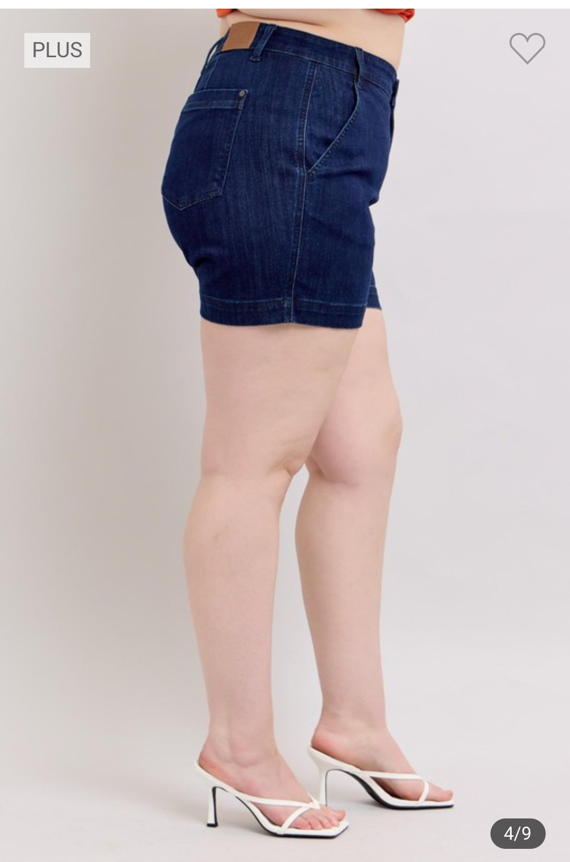 Plus Denim trouser shorts