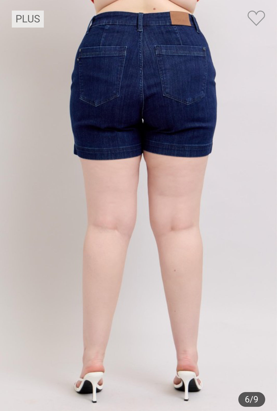 Plus Denim trouser shorts