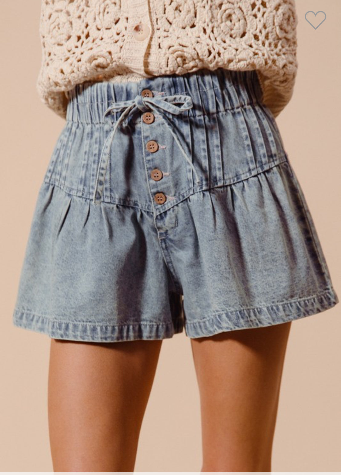 Flared Denim short