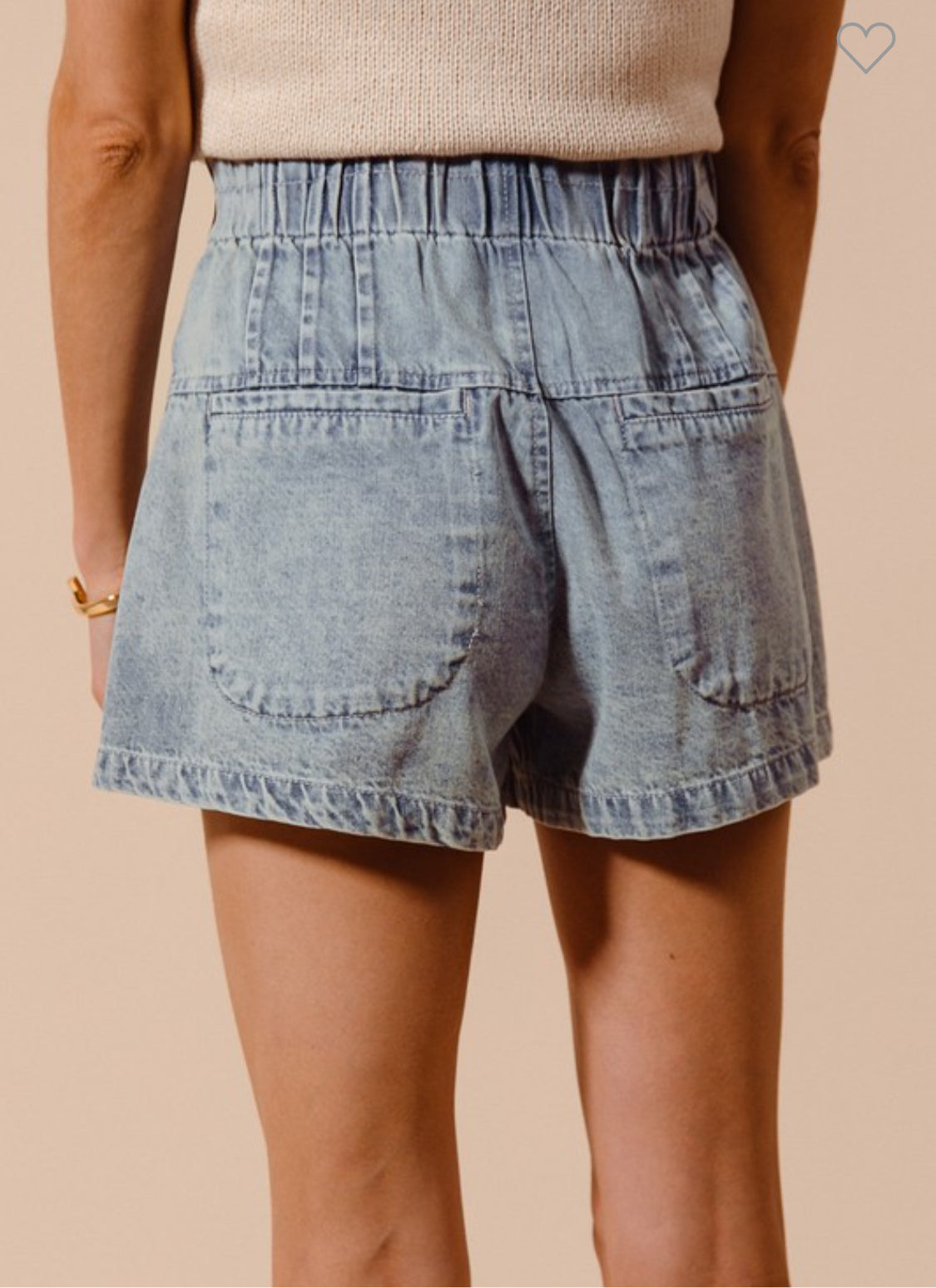 Flared Denim short