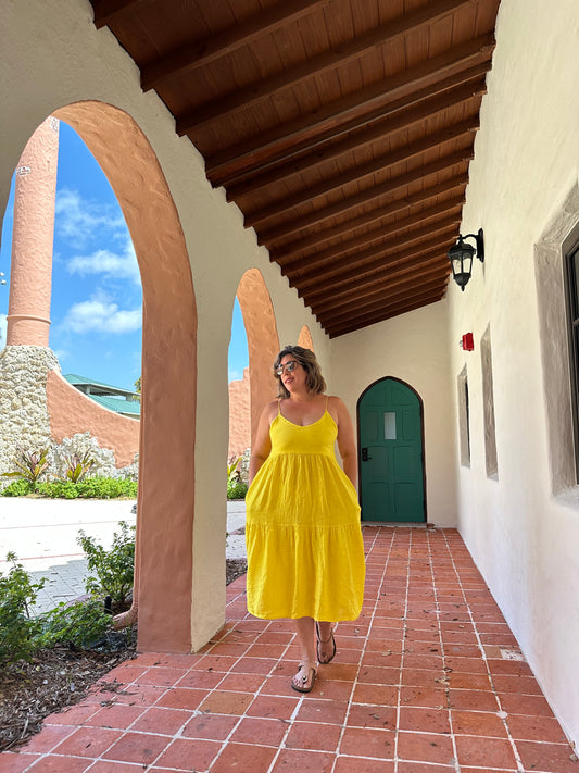 Midi linen dress
