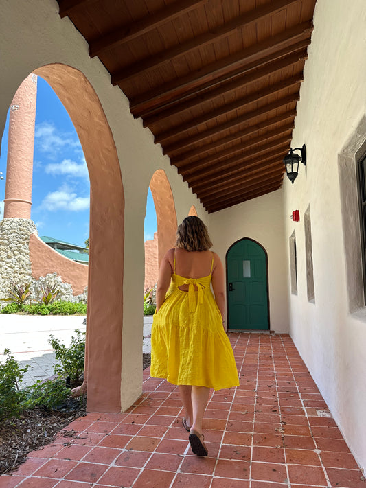 Midi linen dress